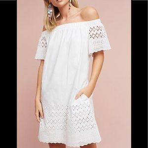 Donna Morgan Off-The-Shoulder Eyelet Dress Size 8P